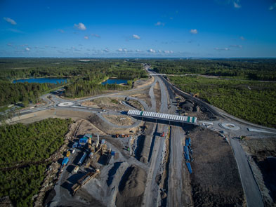 Liittymien valmistuminen tietyömaalla Tietyömaa